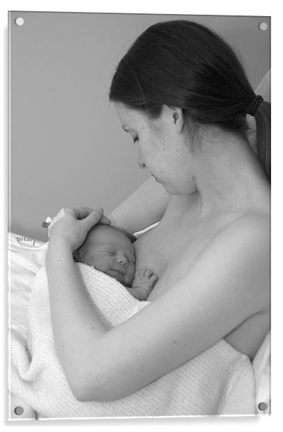 Mother & Baby Acrylic by John Morton
