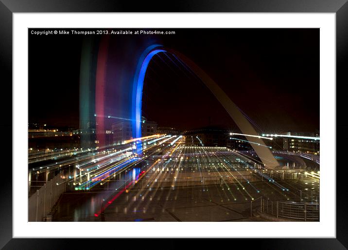 Millenium Bridge Newcastle Framed Mounted Print by Michael Thompson