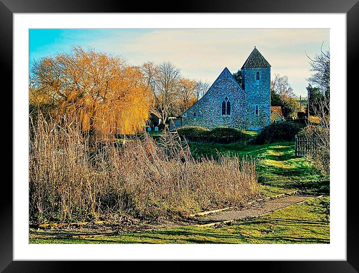 St Margarets Church, Lower Halstow Framed Mounted Print by Robert Cane