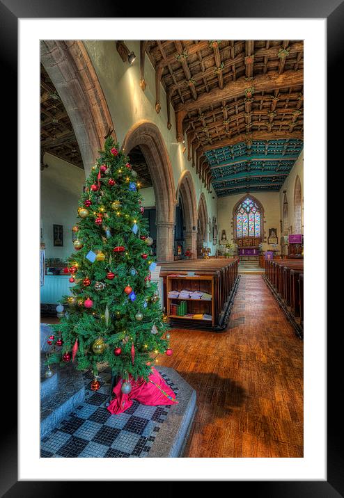 Church at Christmas Time Framed Mounted Print by Ian Mitchell