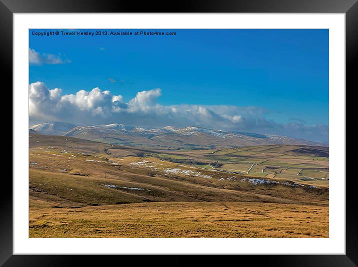 Dales View Framed Mounted Print by Trevor Kersley RIP