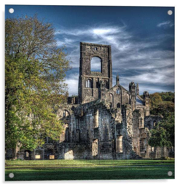 Kirkstall Abbey Acrylic by Colin Metcalf