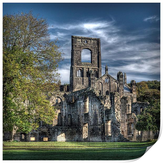 Kirkstall Abbey Print by Colin Metcalf