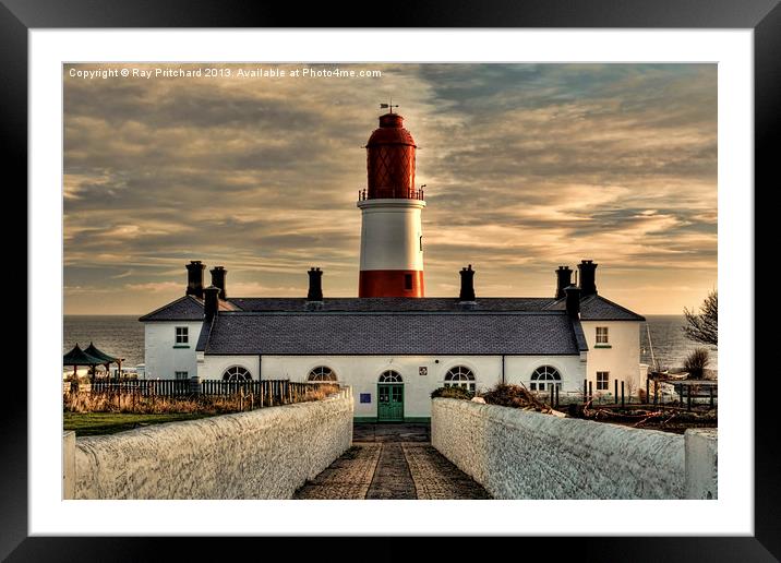 Souter Lighthouse HDR Framed Mounted Print by Ray Pritchard