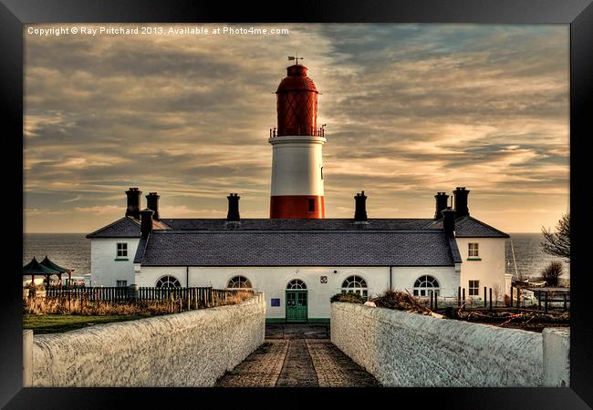 Souter Lighthouse HDR Framed Print by Ray Pritchard