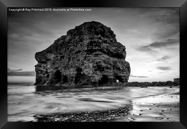 Marsden Rock Framed Print by Ray Pritchard