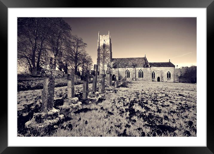 St Andrew Honningham Framed Mounted Print by Darren Burroughs