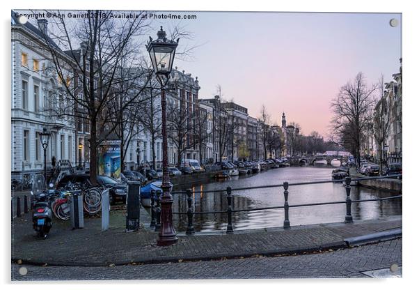 Amsterdam Sunset Acrylic by Ann Garrett