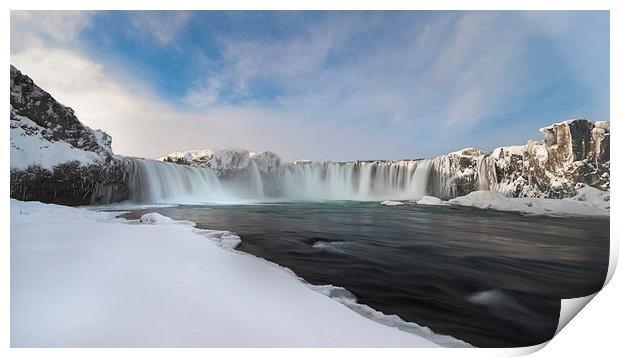 Godafoss Print by Dave Wragg