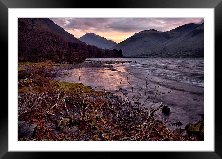 Wastwater Sunrise The Lake District Framed Mounted Print by Gary Kenyon