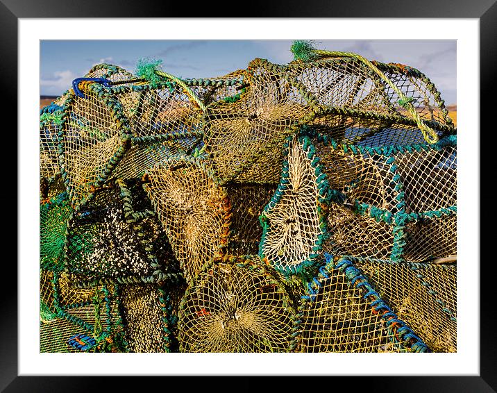 Fishing Pots on Skye, Scotland, UK Framed Mounted Print by Mark Llewellyn