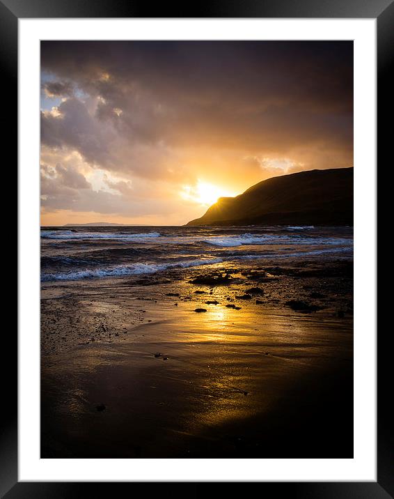 Skye Sunset, Scotland, UK Framed Mounted Print by Mark Llewellyn