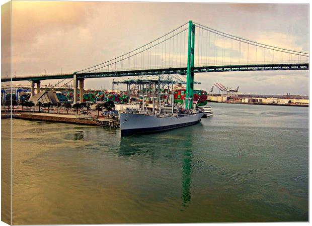 Los Angeles Harbour Canvas Print by Bill Lighterness