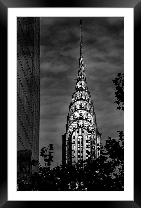 Chrysler Building Framed Mounted Print by Jed Pearson