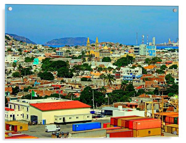 Sprawling Puerto Vallarta Acrylic by Bill Lighterness