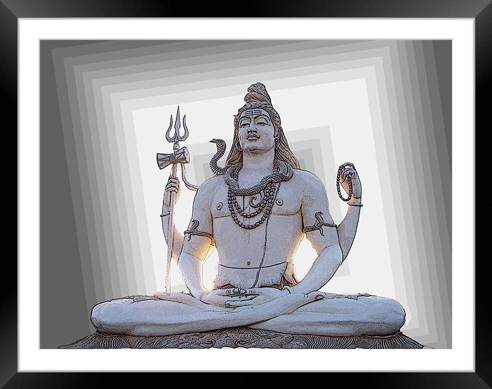 lord shiva  Framed Mounted Print by anurag gupta