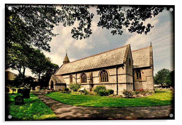 Church of St Cynbryd, Llanddulas - Grunged Acrylic by Frank Irwin