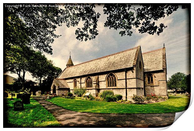 Church of St Cynbryd, Llanddulas - Grunged Print by Frank Irwin