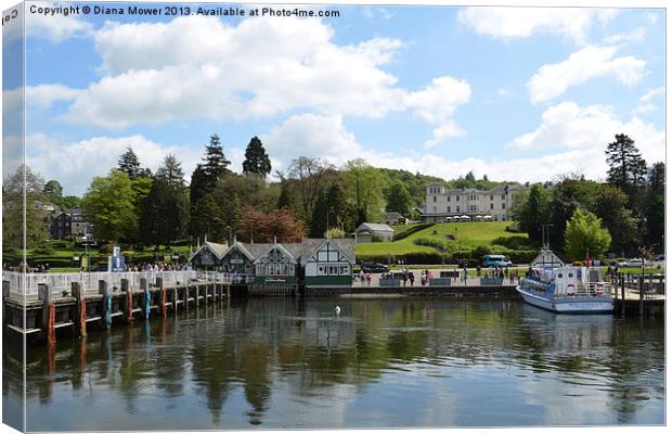 Bowness-on-Windermere  Cumbria  Canvas Print by Diana Mower