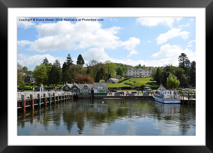 Bowness-on-Windermere  Cumbria  Framed Mounted Print by Diana Mower