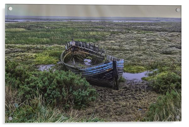 Old Wreck Acrylic by Nigel Bangert