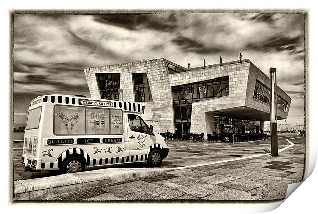 Ice Cream Van Liverpool Print by Gary Kenyon