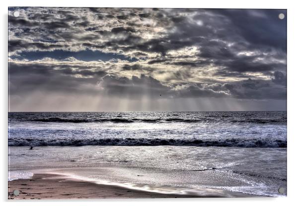 Bournemouth Beach December Morning Acrylic by Jennie Franklin