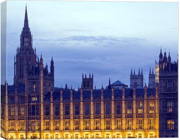Palace of Westminster Canvas Print by Victor Burnside