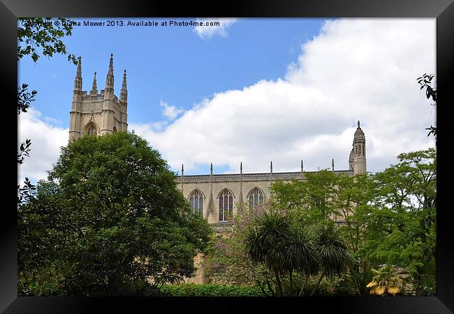 St Lukes Church and Gardens Chelsea and Kensington Framed Print by Diana Mower