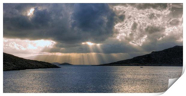 Halki Rays Print by Tom Gomez