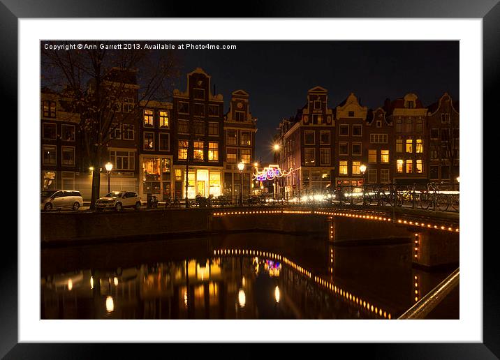The Nine Streets Amsterdam Framed Mounted Print by Ann Garrett