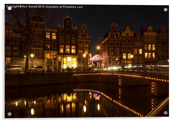The Nine Streets Amsterdam Acrylic by Ann Garrett