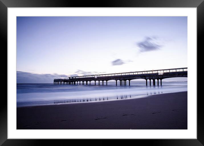 Surreal Footsteps of calmness in a stormy day Framed Mounted Print by Kelvin Futcher 2D Photography
