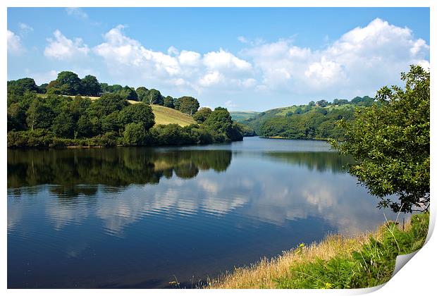 Lliw reservoir near Swansea Print by Paul Nicholas