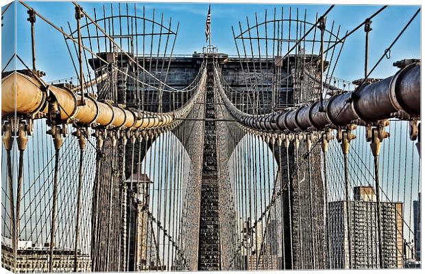Brooklyn Bridge 3 Canvas Print by Steve Purnell