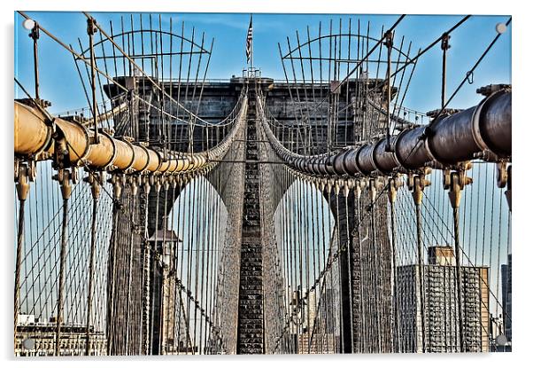 Brooklyn Bridge 3 Acrylic by Steve Purnell