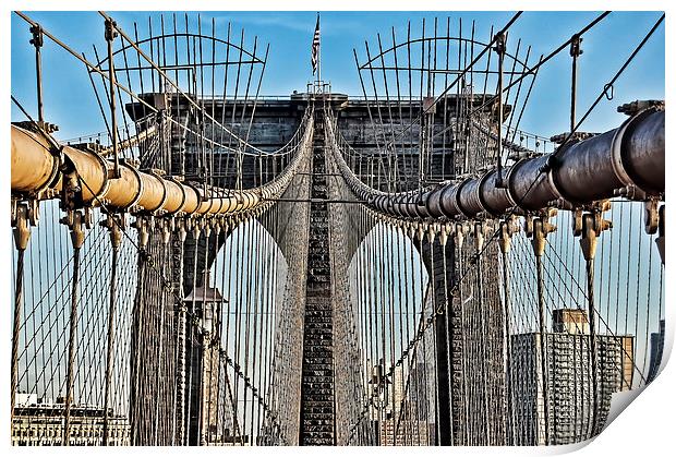 Brooklyn Bridge 3 Print by Steve Purnell