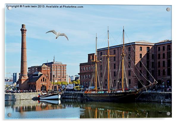 Liverpool’s Royal  Albert Dock Acrylic by Frank Irwin