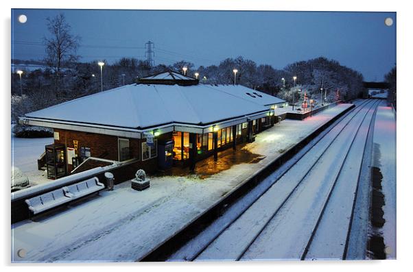 Tiverton Parkway in the snow Acrylic by Rob Hawkins