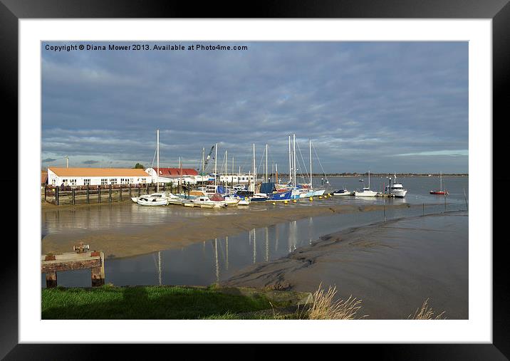 Heybridge Basin Essex Framed Mounted Print by Diana Mower