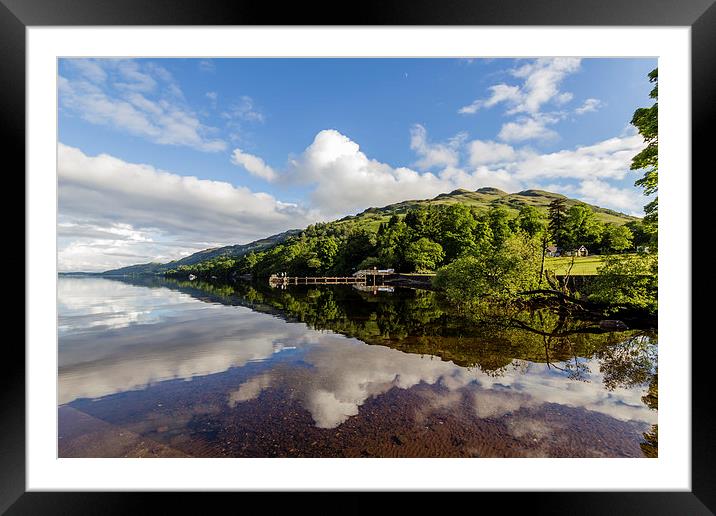 Loch Lomond in reflection Framed Mounted Print by Andy McGarry