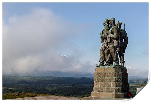 Commando Memorial, Spean Bridge, Scotland Print by Andy McGarry