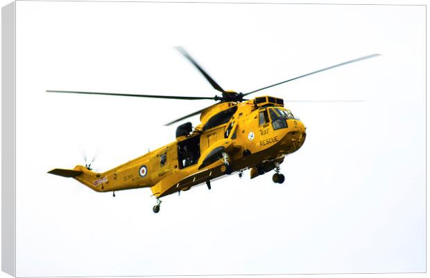 RAF Sea King Helicopter Rescue Canvas Print by Greg Marshall