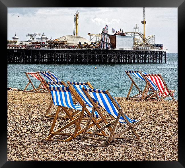 English Seaside - Brighton Beach Framed Print by Philip Pound