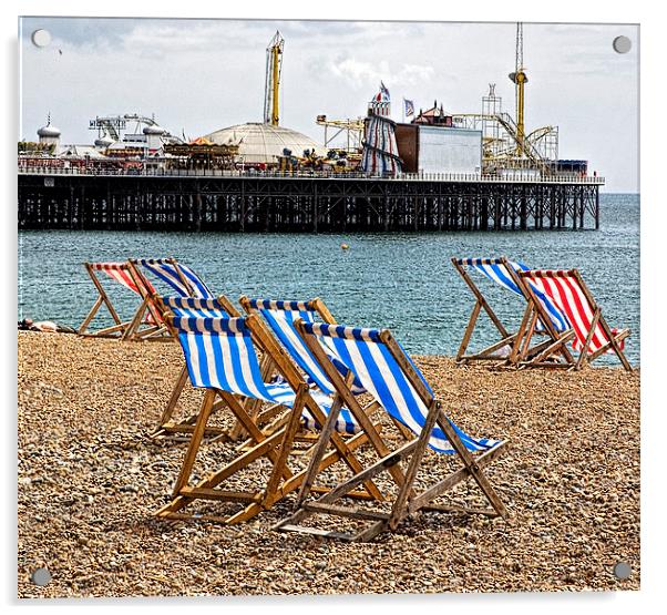 English Seaside - Brighton Beach Acrylic by Philip Pound