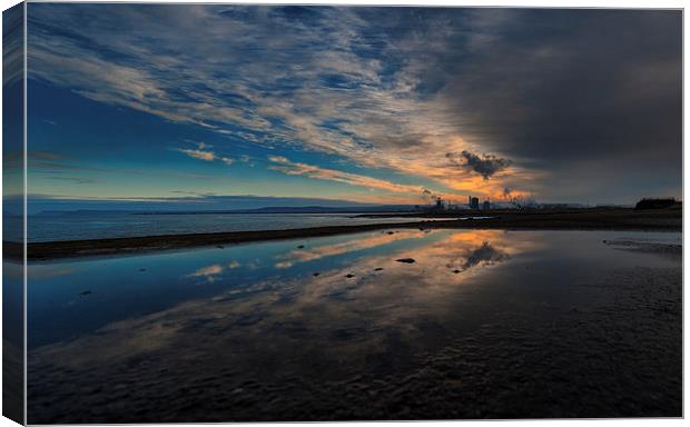 Redcar Steel works South Gare Canvas Print by Greg Marshall