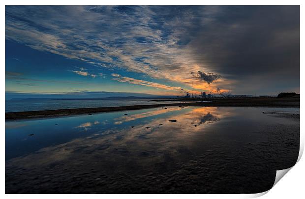 Redcar Steel works South Gare Print by Greg Marshall