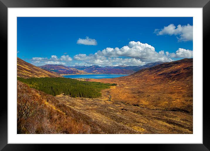 Distant Loch Framed Mounted Print by David Hare