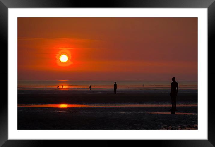 Sunset on Crosby Beach Framed Mounted Print by Andy McGarry