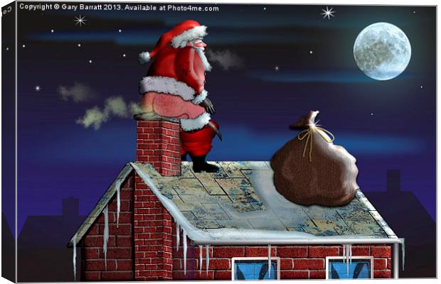 Santa Clause Is Comin Canvas Print by Gary Barratt